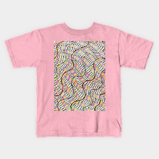 Handmade colorful doodle pattern drawing Kids T-Shirt